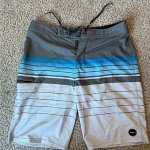 O'Neill Men's Blue and Gray Swim Shorts
